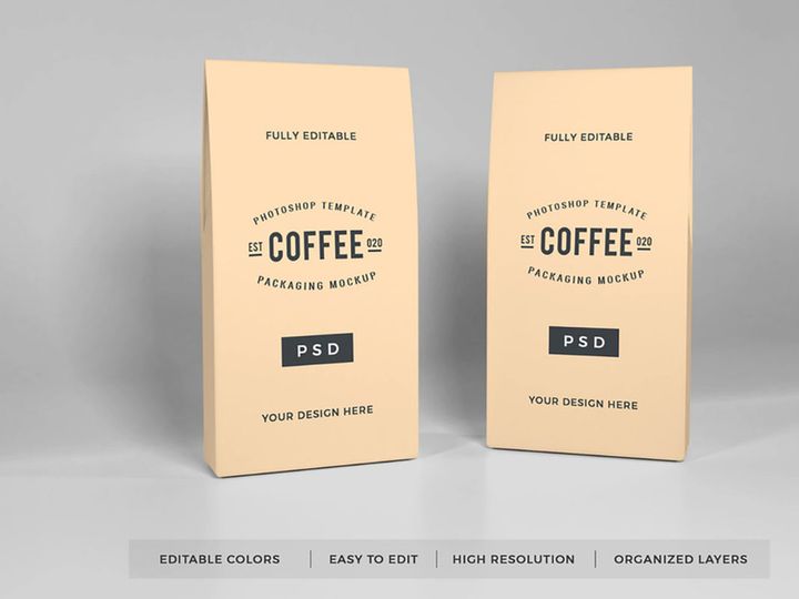Free Coffee Packaging Mockup