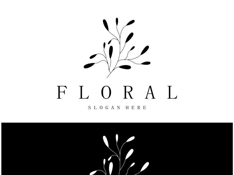 Elegant floral and leaf frame. Delicate botanical vector illustration for labels, spas, corporate identity, and wedding invitations