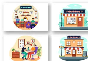 9 Tattoo Salon Illustration