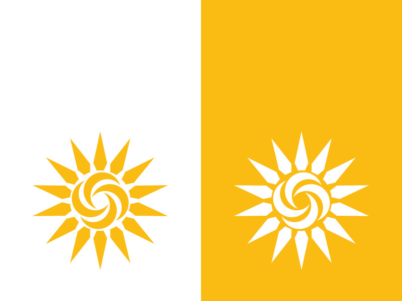 Sun vector illustration icon logo template design