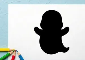 Cute cartoon baby whale silhouette for childrens design or education