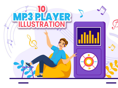 10 MP3 Player Illustration