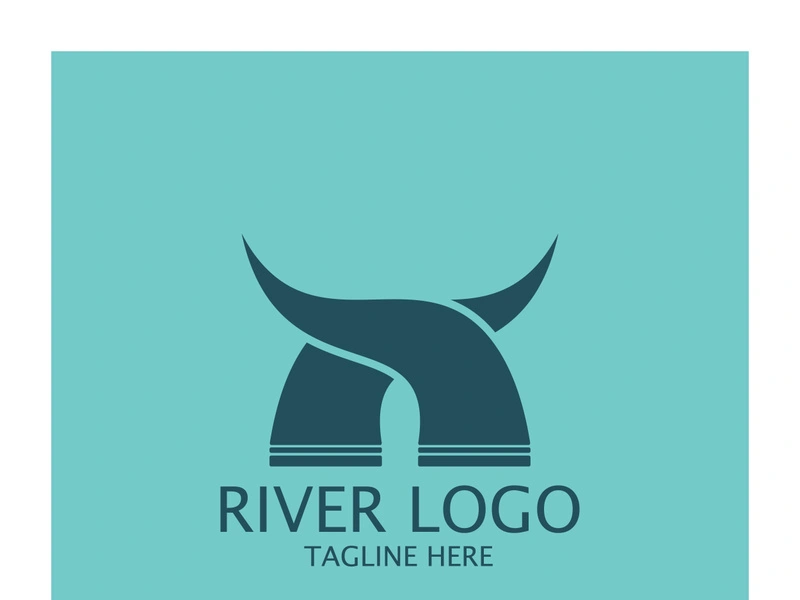 River Logo vector icon illustration design template