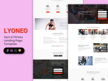 Gym & Fitness Landing Page Template preview picture