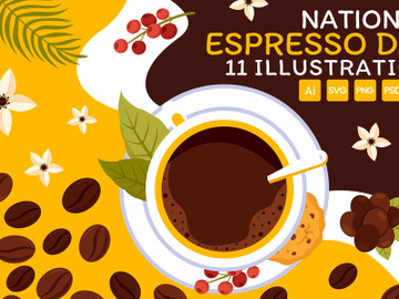 11 National Espresso Day Illustration preview picture