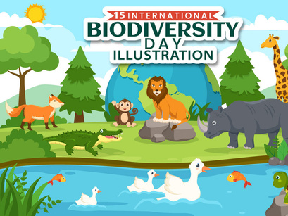 15 World Biodiversity Day Illustration