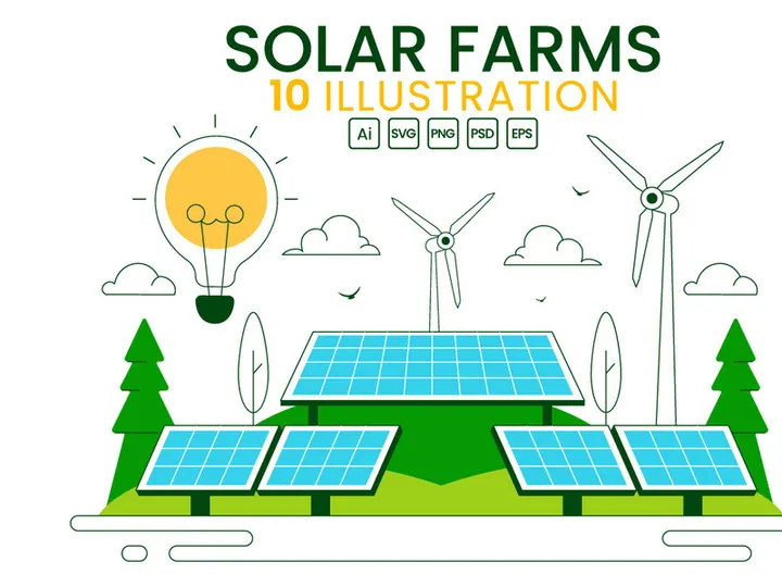 10 Solar Farms Illustration