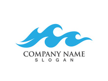 Wave water beach logo
