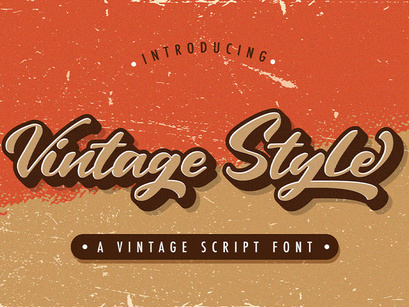 Vintage Style - Bold Script Font