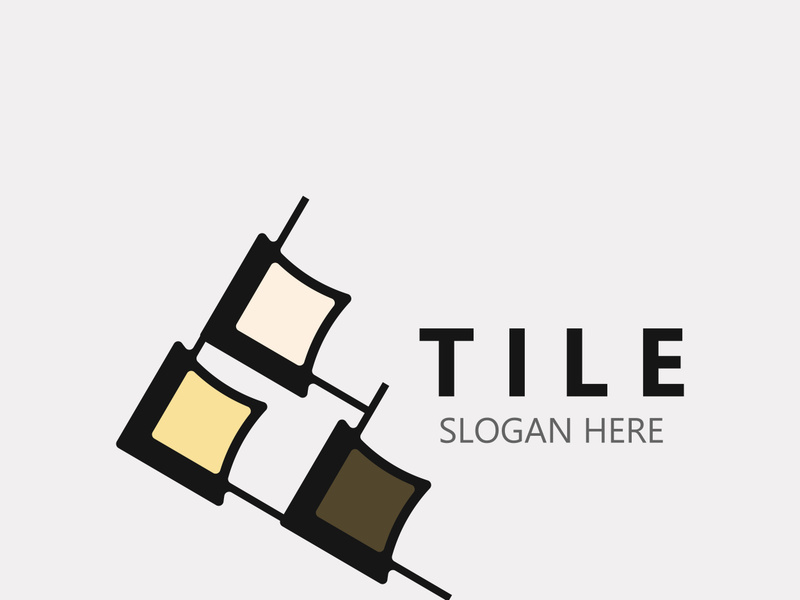 Elegant Tile Flooring Logo Design business store building Template