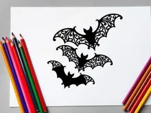 Decorative Halloween Bat Silhouettes for Spooky Seasonal Design
