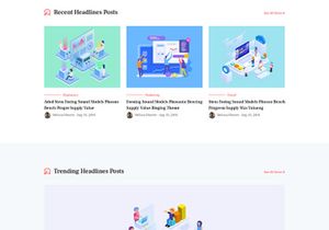 Gutenberg Blog PSD Template