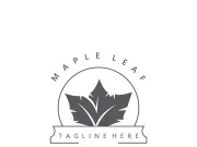 Maple leaf logo design vintage style graphic illustration