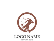 Goat logo template vector icon illustration design