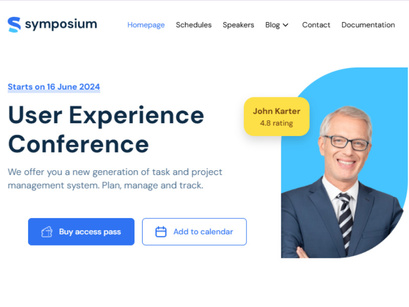 Symposium Free NextJs Website Template