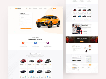 RentCar Landing Page Design UI | UX preview picture