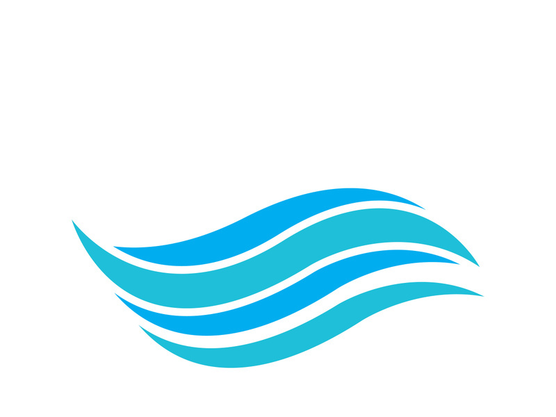 Wave beach vector illustration design logo