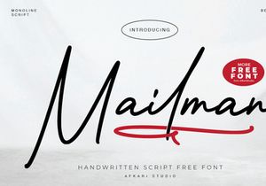 Mailman - Handwritten Script Font