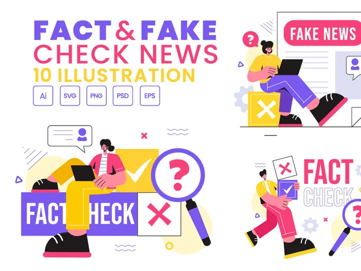10 Fact or Fake News Illustration