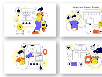 10 Hyper Local Business Support Illustration
