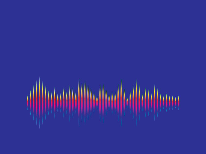 Sound waves logo background modern music vector image