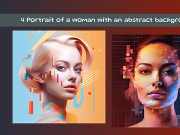Portrait of a woman with an abstract background preview picture