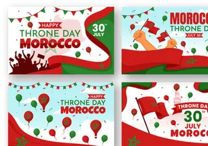 12 Morocco Throne Day Illustration
