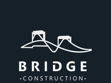 Minimalist Bridge logo suitable for building and construction workers vector design