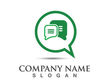 Speech bubble icon logo template vector illustration