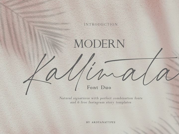 Free Modern Kallimata Script Font