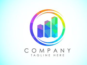 Imagen de vista previa de Finance and accounting logo low poly art style design vector template, Business finance logo