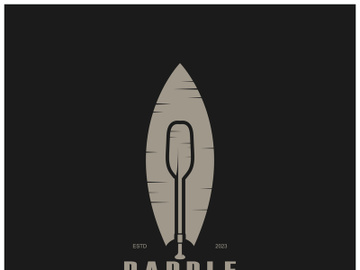 simple paddle logo,design for surfing,rafting,canoe,boat,surfing and rowing equipment business,vector preview picture