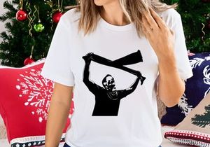Man holding and waving a scarf in the air with both hands energetically