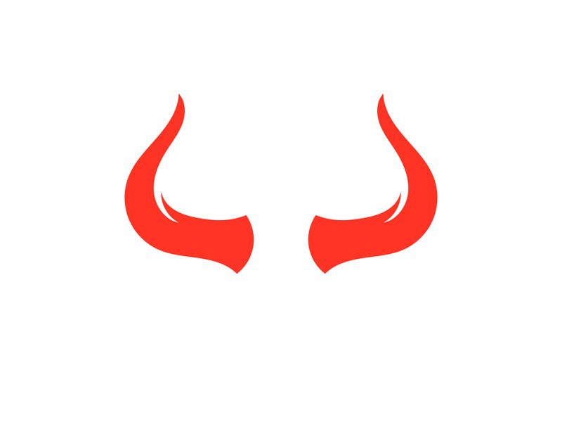 Devil horn red logo icon