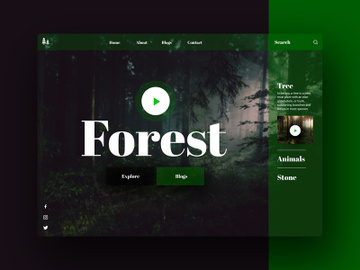 Night In Forest Header Concept preview picture