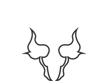 Bull head logo vector icon design illustration