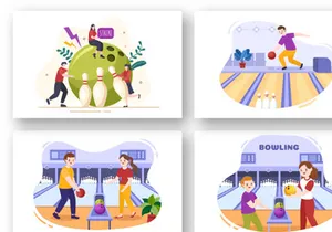15 Bowling Game Illustration