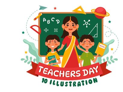 10 Teacher Day in India Illustration