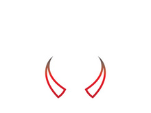 Devil horn Vector icon design illustration Template