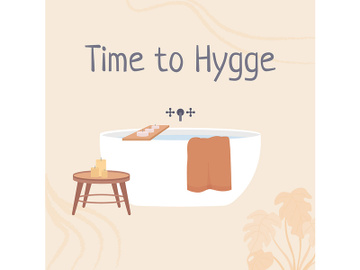 Time to Hygge card template preview picture