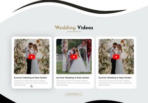 Wedding Videographer Website UI Kit