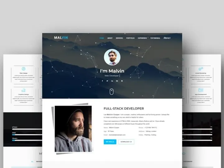 Personal Portfolio HTML Landing Page Template