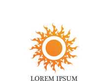 Sun  Logo and icon  Template design
