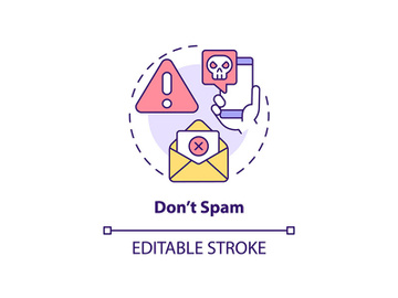 Do not spam concept icon preview picture