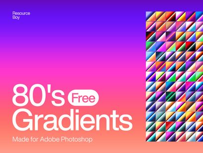 Free 80s Photoshop Gradients