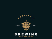 Brewery logo craft beer template design emblems beer cafe, bar, brewing company illustration