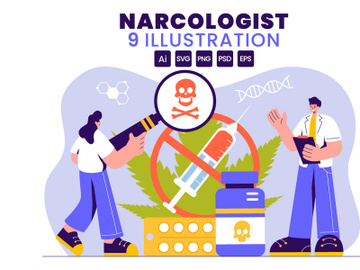 9 Narcologist Vector Illustration preview picture