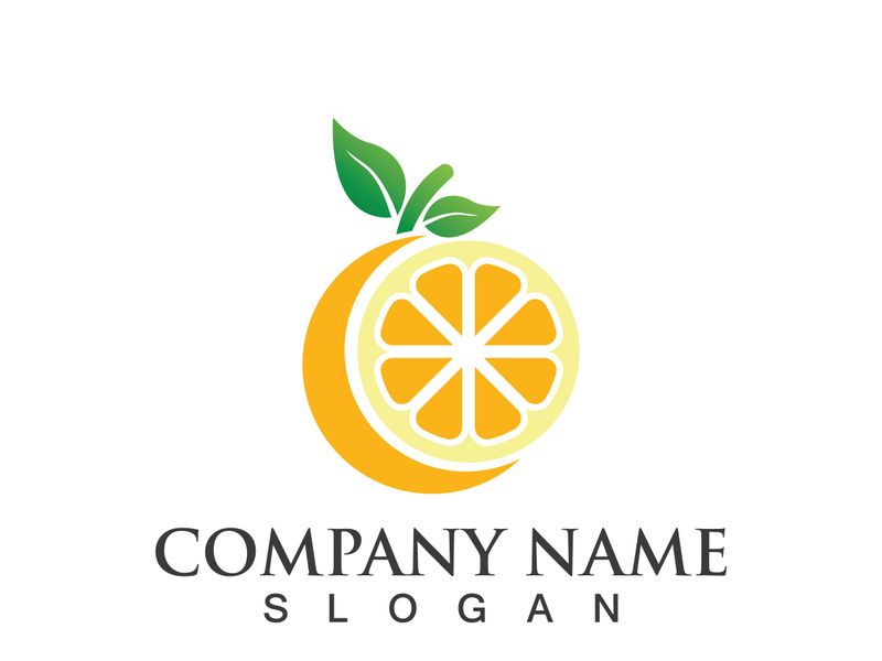 Orange logo design Vector icon illustration design