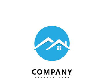 Real estate logo template vector.Abstract house icon preview picture