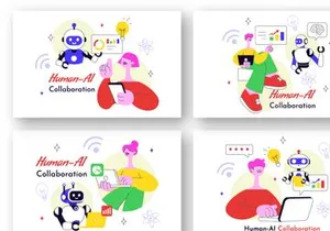 10 Human AI Collaboration Illustration